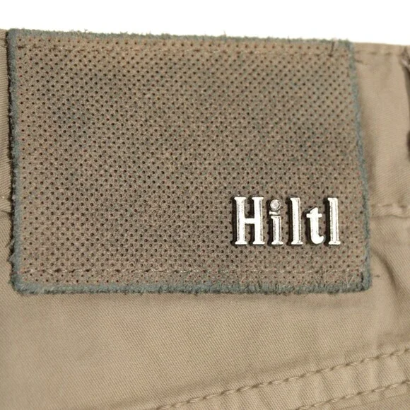 Hiltl NWT 5 Pocket Jean Cut Pants Size 46 30 US Kid Solid Tan Cotton Blend